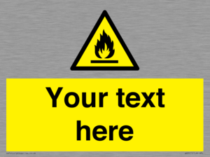 Custom flammable sign